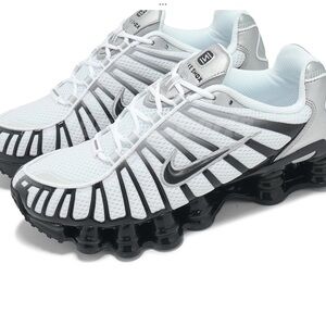 New Nike White and Black Shox Running Shoes